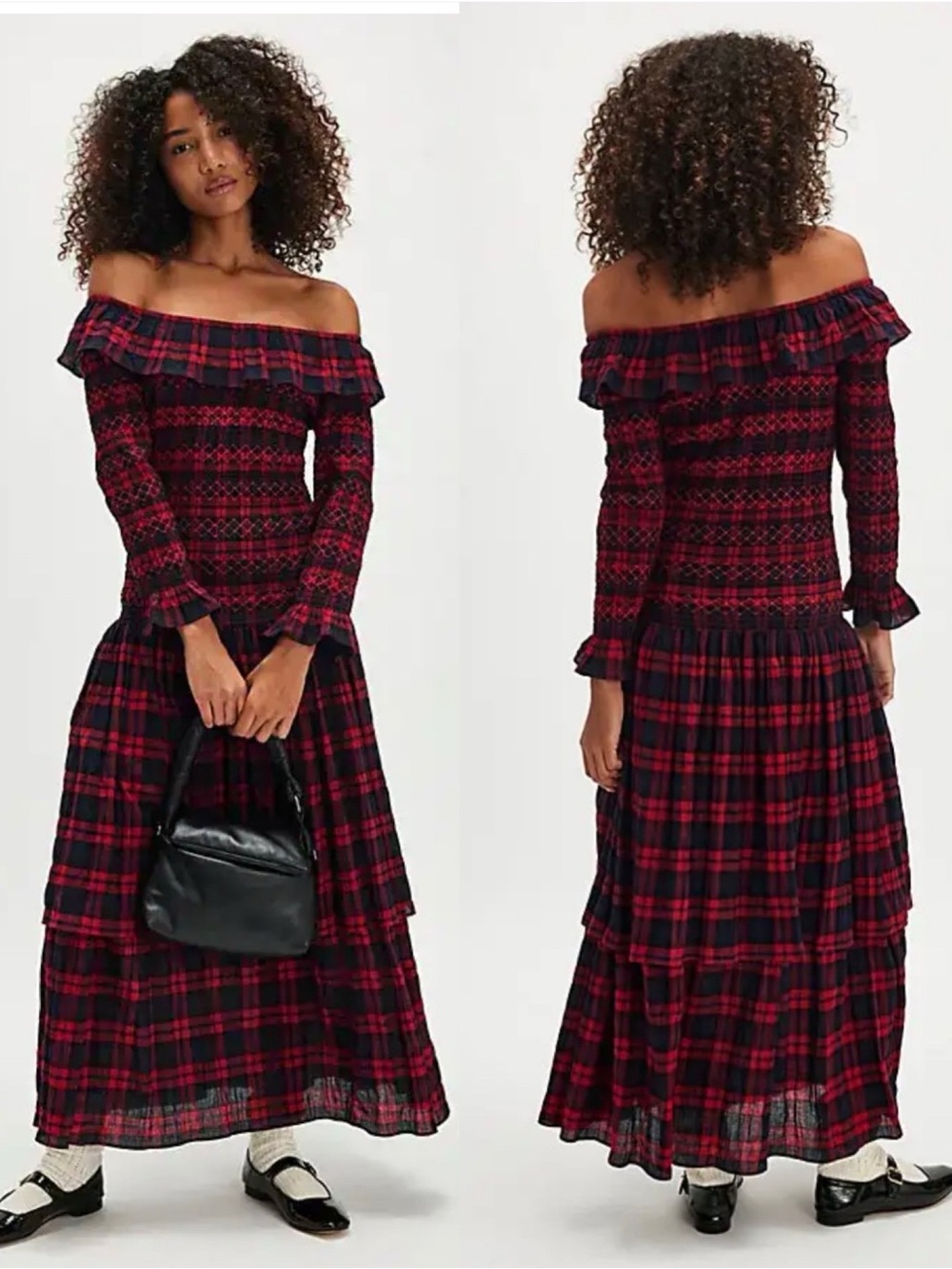 NWT Tach Sayani Plaid Maxi Dress S